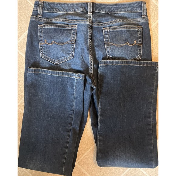 St Johns Bay Jeans Womens Petite Size 8P Petite Blue Stretch Boot Denim Pants - Picture 5 of 5